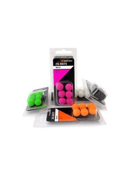 Tandem baits boilies foam blanco y negro 14mm 6unds
