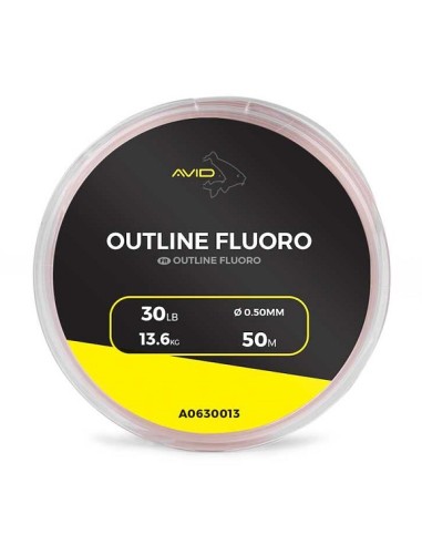 Avid carp outline fluoro 40lb 0.55mm 50m