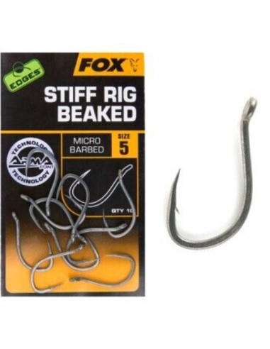 Fox anzuelo stiff rig beaked nº4 10unds