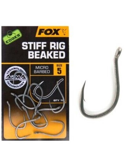 Fox anzuelo stiff rig beaked nº8 10unds