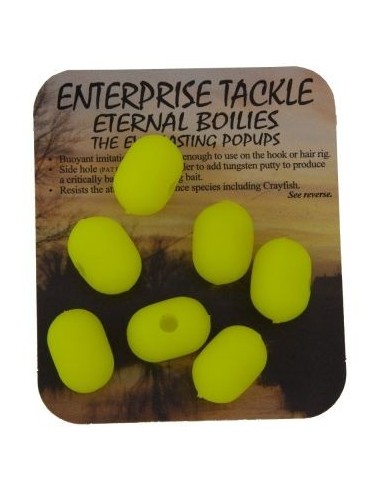 Enterprise eternal pellets 15x11mm amarilllos fluro 7 unds