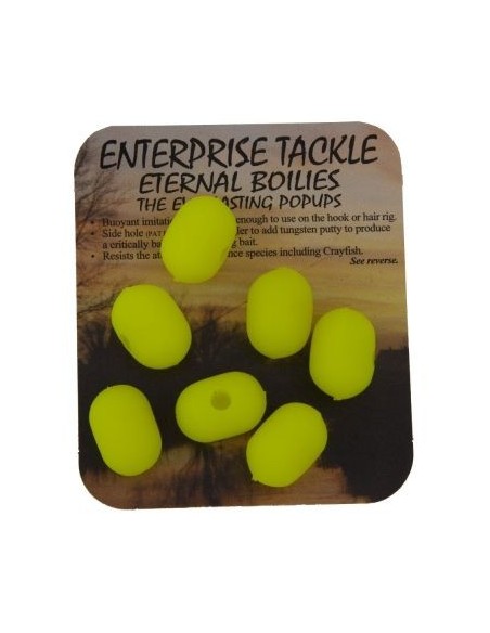 Enterprise eternal pellets 15x11mm amarilllos fluro 7 unds