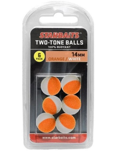 Starbaits balls two tones orange white 14mm 6unds