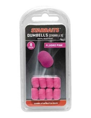 Starbaits zig dumbells rosas 8unds