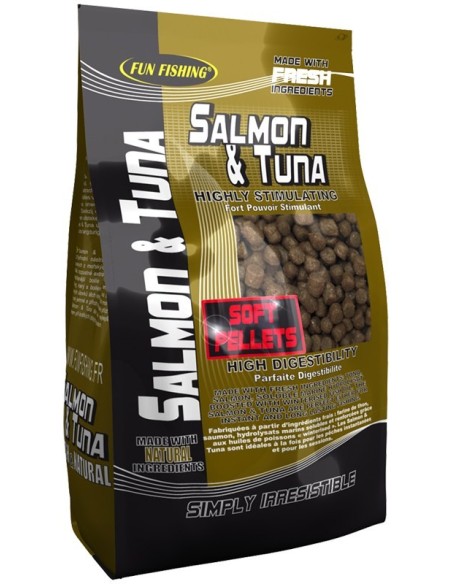 Fun fishing soft pellets salmon & tuna 800gr 5mm