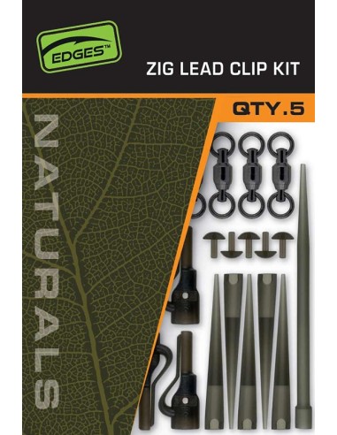 Fox natural zig lead clip kit 5unds