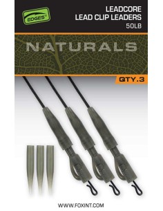 Fox natural leadcore lead clip leaders 50lb 3unds