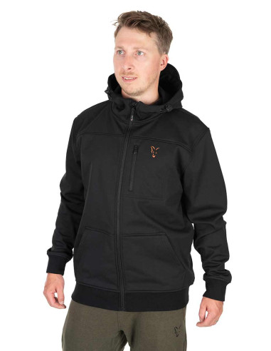 Fox solf shell jacket black & orange talla S