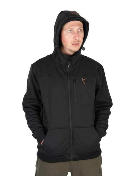 Fox solf shell jacket black & orange talla XXL