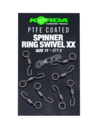Korda PTFE spinner ring swivel XX nº11 8unds