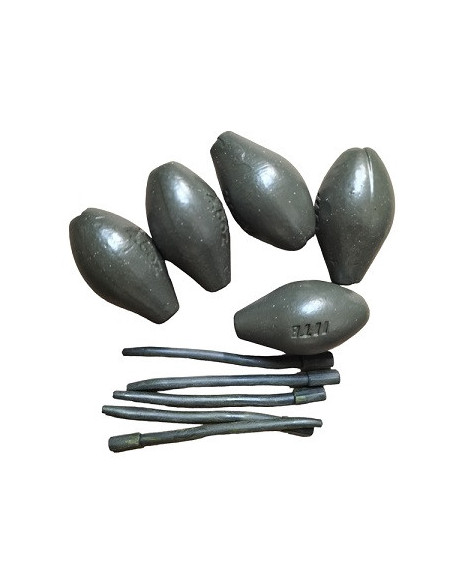 Ocarp plomos oliva inline verde 125gr 5unds