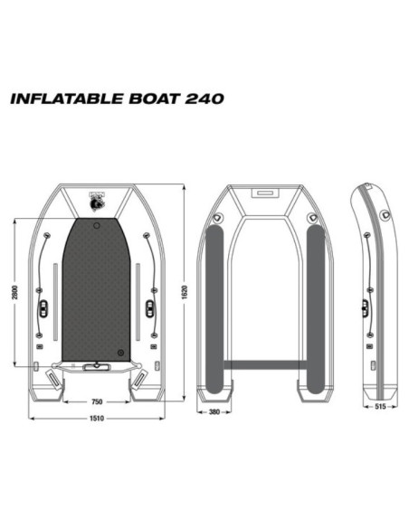 Nash boat life inflatable boat 240