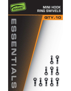 Fox essentials mini hook ring swivels 10unds