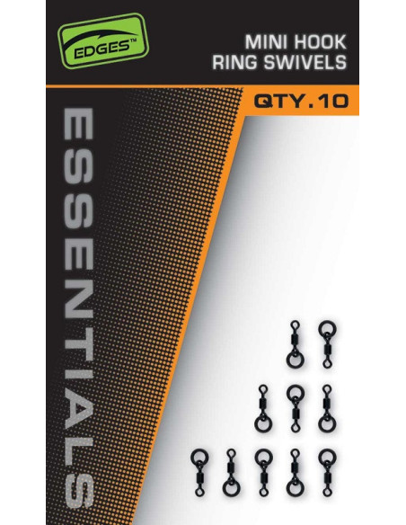Fox essentials mini hook ring swivels 10unds