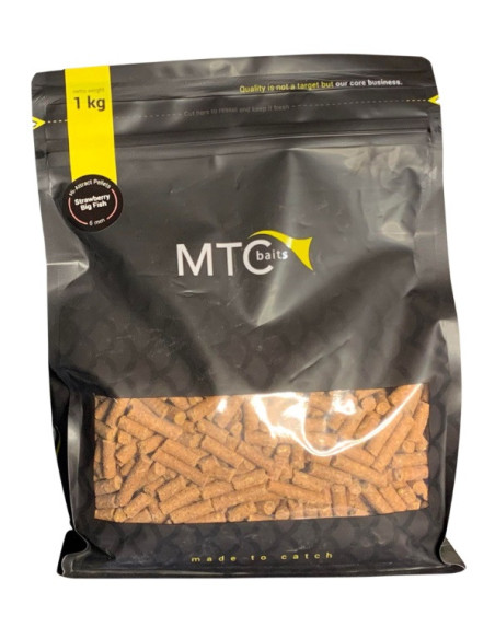 MTC baits pellets hi-attract strawberry big fish 1kg