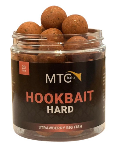 MTC baits hookbait hard straberry big fish 20mm