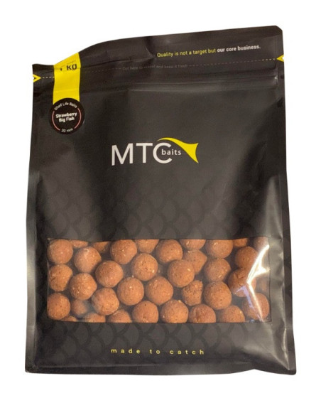 MTC baits boilies strawberry big fish 20mm 1kg