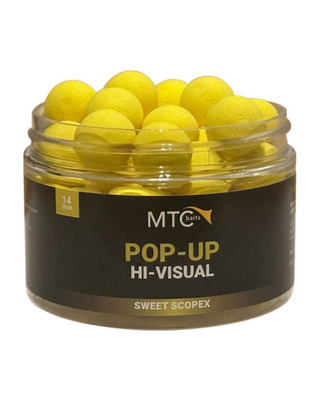 MTC baits pop-up hi-visual sweet scopex 14mm