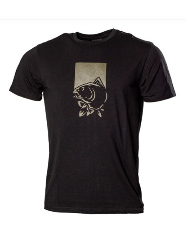 Nash t-shirt fish logo black talla S