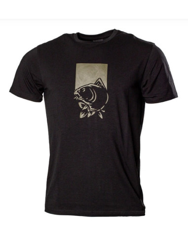 Nash t-shirt fish logo black talla XL
