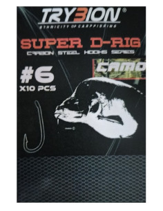 Trybion anzuelos super d-rig camo nº6 10unds