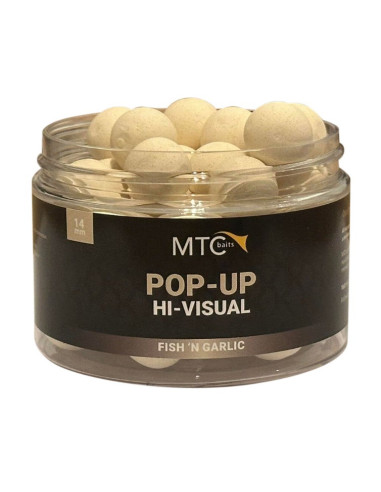 MTC baits pop-up hi-visual fish garlic 14mm