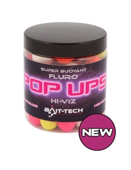 Bait-tech pop-ups fluro sweet coconut 10-15mm