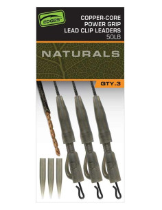 Fox natural copper core lead clip leader 50lb 3unds