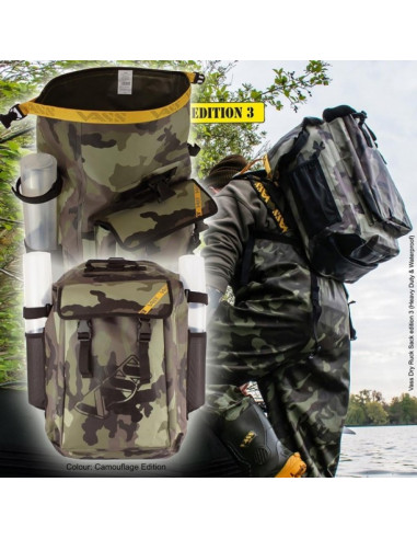 Vass dry rucksack edition 3 camo 40 litre