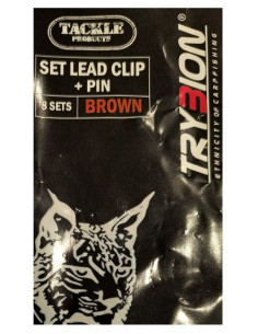 Trybion kit clip + cono con pin marron 8 sets