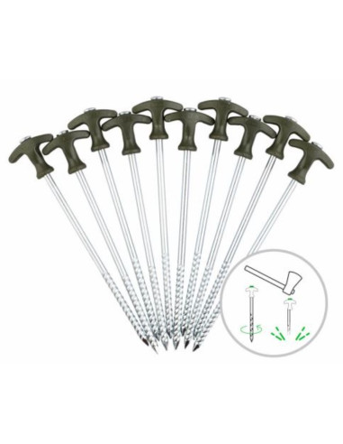 Zfish bivvy peg set 25cm 10unds