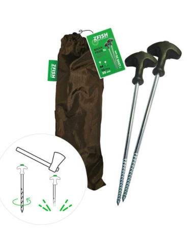 Zfish bivvy peg set 25cm 10unds