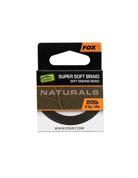 fox naturals super soft braid 25lb 11.3kg 20m