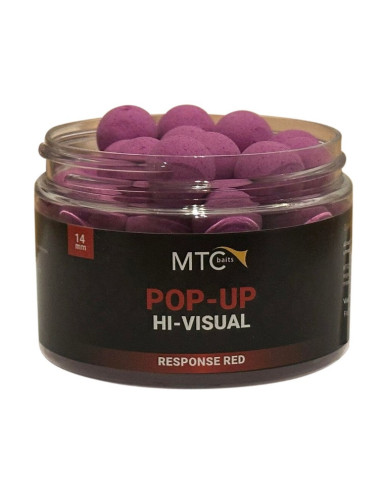 MTC baits pop-up hi-visual response red 12mm