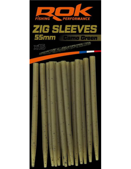 Rok zig sleeves camo green 60cm 15unds
