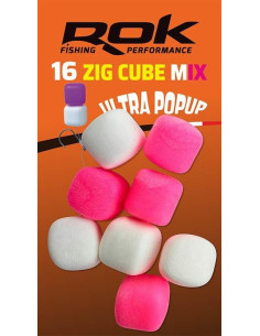 Rok zig cube mix ultra pop-up pink white 12mm 14unds