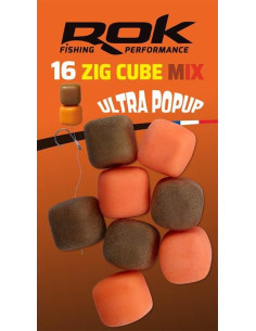 Rok zig cube mix ultra pop-up brown orange 12mm 14unds