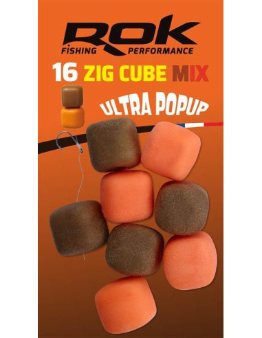 Rok zig cube mix ultra pop-up brown orange 12mm 14unds