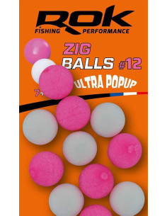 Rok zig ball ultra pop-up pink white12mm 14unds