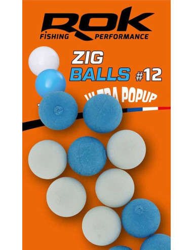 Rok zig ball ultra pop-up blue white 12mm 14unds