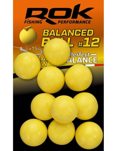 Rok balls perfect balance natural yellow 12mm 15unds