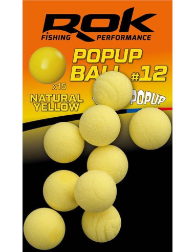 Rok balls ultra pop-up natural yellow 12mm 15unds