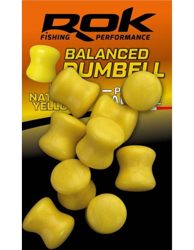 Rok dumbells perfect balance natural yellow 12mm 15unds