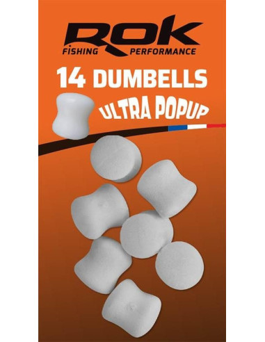 Rok dumbells ultra pop-up white 12mm 14unds