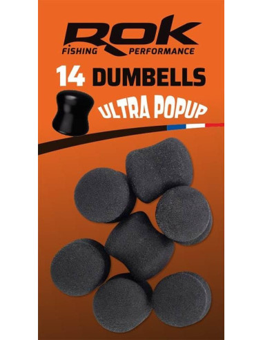 Rok dumbells ultra pop-up black 12mm 14unds