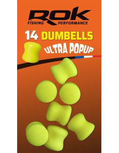 Rok dumbells ultra pop-up yellow 12mm 14unds