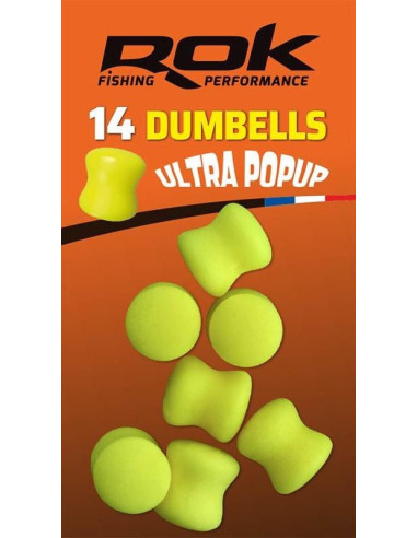 Rok dumbells ultra pop-up yellow 12mm 14unds