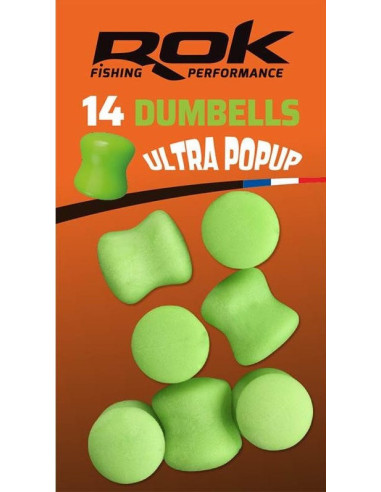 Rok dumbells ultra pop-up green 12mm 14unds