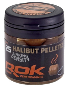 Rok halibut pellets aroma sinking brown 12mm 25unds