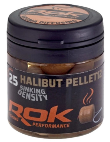 Rok halibut pellets aroma sinking brown 12mm 25unds